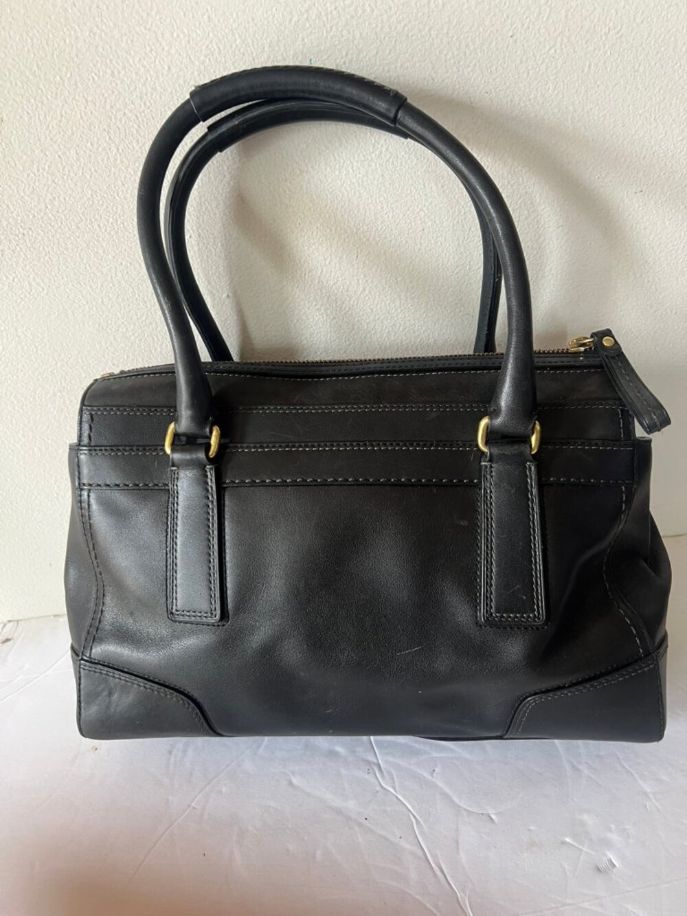 COACH Y2K VINTAGE HAMPTON LEATHER TURNLOCK SATCHEL BAG - Picture 4 of 11